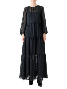 Image of sale on Dot Devoré Boho A-line Maxi Dress