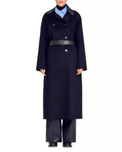 Image of sale on Long Wool and Leather Coat