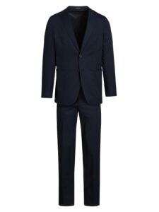 Image of sale on Stretch Cotton Poplin Two-button Slim-fit Suit