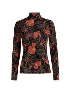 Image of sale on Aurelia Floral Jersey Turtleneck Top