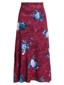 Image of sale on Floral A-line Midi-skirt