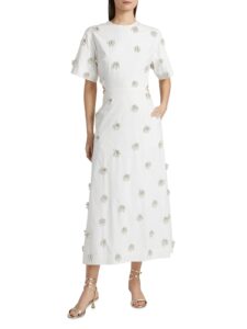 Image of sale on Starla Beaded Cotton Cut-out Maxi Dress