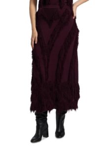 Image of sale on Astrid Fringed Knit Maxi Skirt