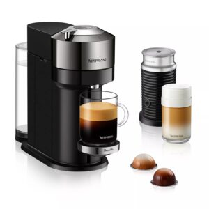 Image of sale on Vertuo Next Deluxe by Breville with Aeroccino Milk Frother, Dark Chrome