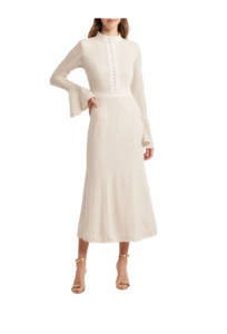 Image of sale on Kailee Texture Long Sleeve Midi Dress