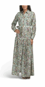 Image of sale on Long Sleeve Lotus Maxi Dress