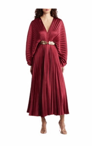 Image of sale on Wonastow Pleated Long Sleeve Maxi Dress