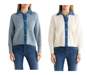 Image of sale on Novelty Denim Trim Sweater