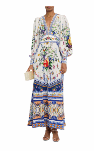 Image of sale on Tiles Darls Shaped Waistband Maxi Dress