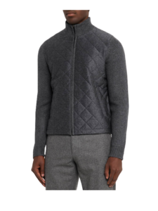 Image of sale on Men’s Quilted Full-zip Sweater