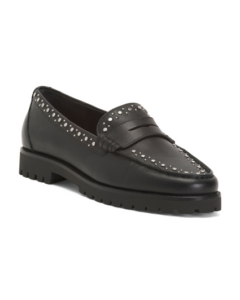 Image of sale on Leather Ellis Studded Flats