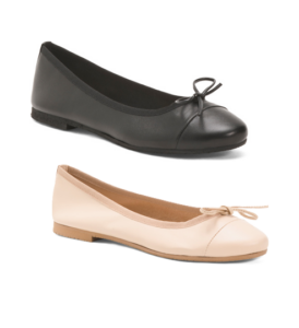 Image of sale on Leather Ballerina Flats