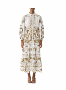 Image of sale on Dressing Room Drama Tiered Maxi Shirtdress