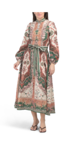 Image of sale on Long Sleeve Button Down Maxi Dress