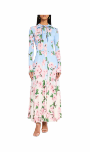 Image of sale on Cherry Blossom Degrade Jersey Long-sleeve Maxi Dress