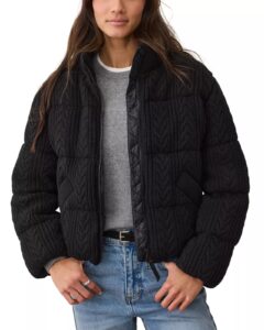 Image of sale on Sweater Knit Puffer Jacket