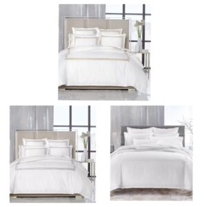 Image of sale on Chain Links Embroidery 100% Pima Cotton Duvet Cover Set, Full/queen