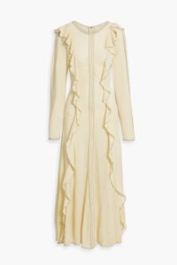 Image of sale on Analia Ruffled Wool Maxi Dress