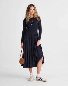 Image of sale on Ribbed Scoopneck Midi Dress