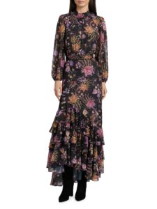 Image of sale on Audrey Floral Chiffon Maxi Dress