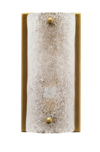 Image of sale on 8.25×4 Moet Rounded Melted Ice Glass Metal Sconce