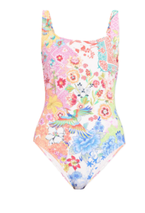 Image of sale on Pique Sleeveless One-piece Swimsuit