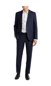 Image of sale on Esprit Contemporary Fit Navy Deco Check Wool Suit