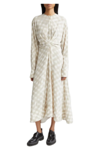 Image of sale on Keria Long Sleeve Crepe Midi Dress