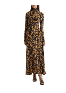 Image of sale on Koa Allover Print Long Sleeve Jersey Dress