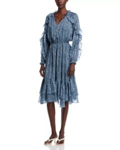 Image of sale on Floral Ruffle Midi Dress