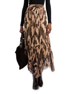 Image of sale on Aley Pleated Handkerchief-hem Midi-skirt