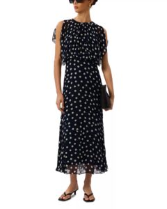 Image of sale on Polka Dot Print Midi Dress