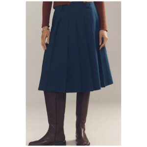 Image of sale on English Factory Low-rise Pleated Midi Skirt