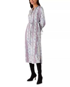 Image of sale on Mottled Snake Print Midi Dress