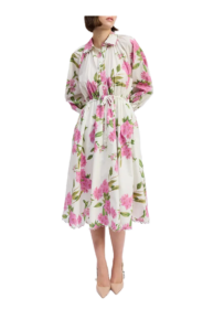 Image of sale on Esther Long Sleeve Floral Midi Shirtdress