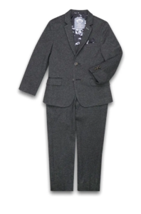 Image of sale on Kids’ Mod Slim Fit Charcoal Grey Herringbone Stretch Suit