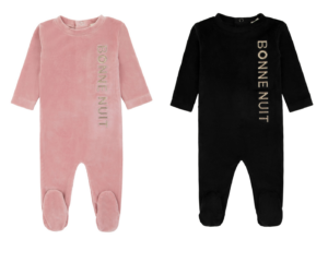 Image of sale on Velour Puffy Letters Footie 3-12m