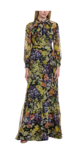 Image of sale on Printed 3/4 Sleeve Maxi Dress