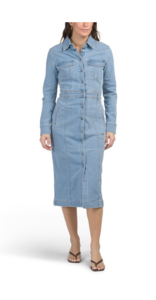 Image of sale on Luxe Denim Midi Dress