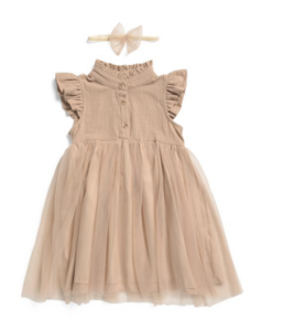 Image of sale on Girls Ruffle Sleeve Tulle Dress