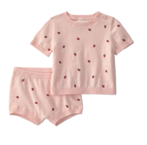 Image of sale on Baby Girls' Organic 2pc Strawberries Sweater Set