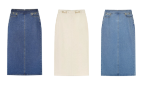 Image of sale on Horsebit Denim Skirt