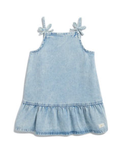 Image of sale on Ruffle Hem Denim Dress Toddler-little Kids