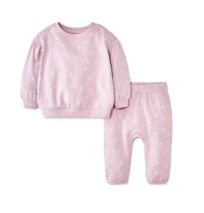 Image of sale on 2pc Heart Graphic Modal French Terry Sweatshirt and Pants Set