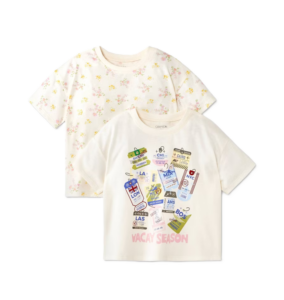 Image of sale on Mini Toddler Girls' 2pk Short Sleeve Vacay Season Oversized T-Shirt