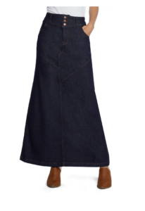 Image of sale on Pieced Denim Maxi Skirt