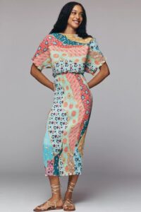 Image of sale on Never Fully Dressed Tilly Short-sleeve Off-shoulder Maxi Dress