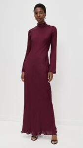 Image of sale on Bias Cut Mock Neck Maxi Dress