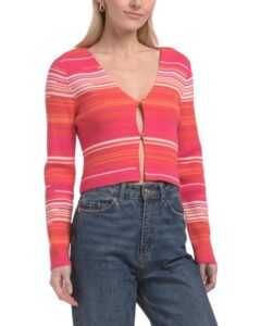 Image of sale on Stripe Cropped Cardigan