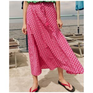 Image of sale on Plaid Midi Skirt